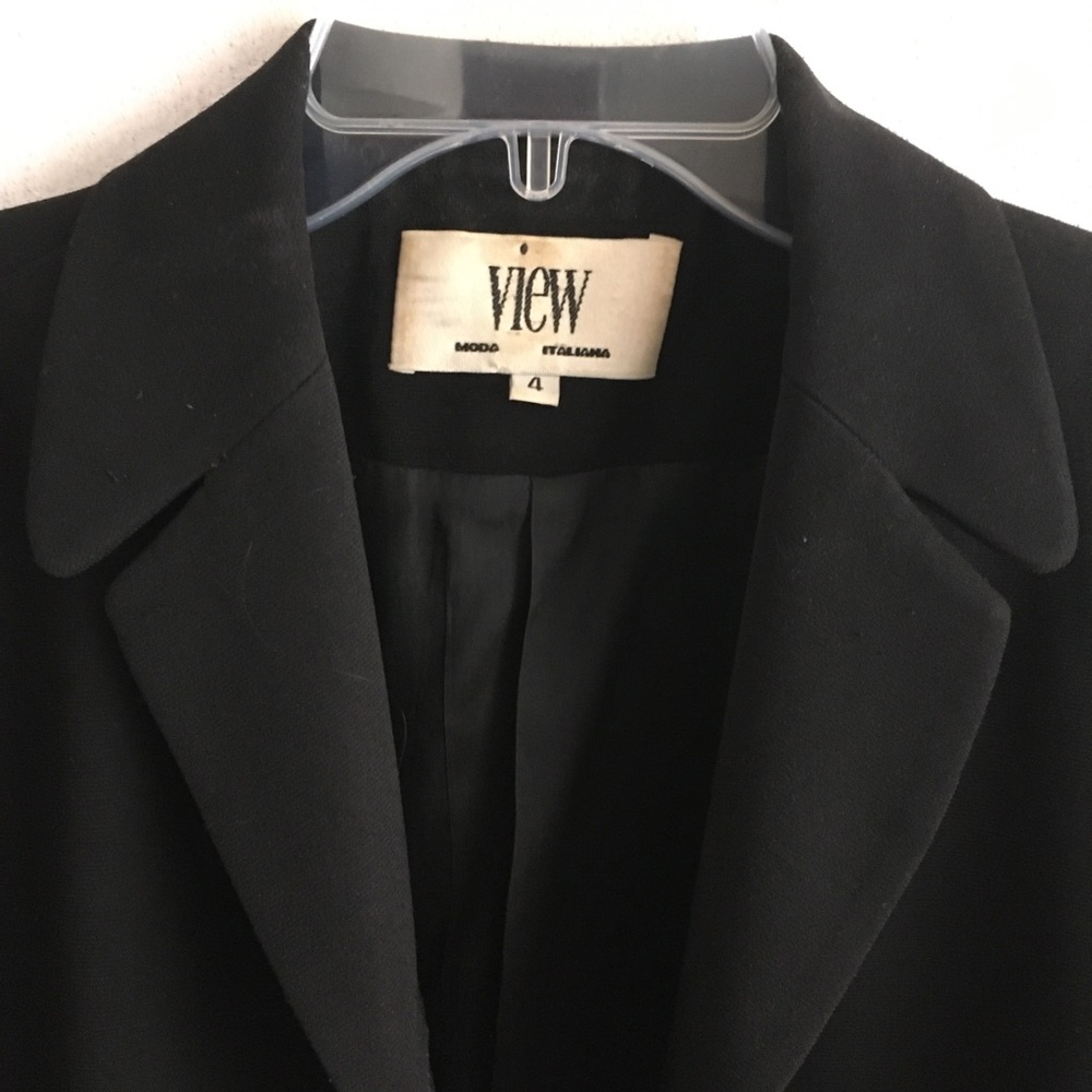 Moda View Italia Blk Blazer - size 4 - Vintage